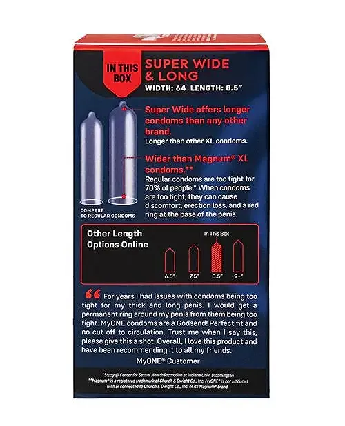 Презервативи MyONE Super Wide & Long 10 шт, картонна коробка Львов - изображение 3