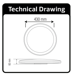Светильник накладной   BELİNDA-60 60W 6400K черний Одеса - фото 2