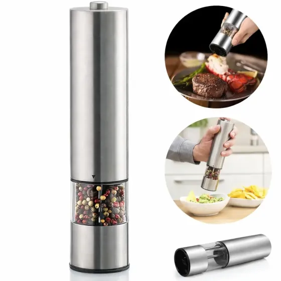 Ручной измельчитель для соли и перца из нержавеющей стали / Электрическая мельница для специй, перца и соли Коломия