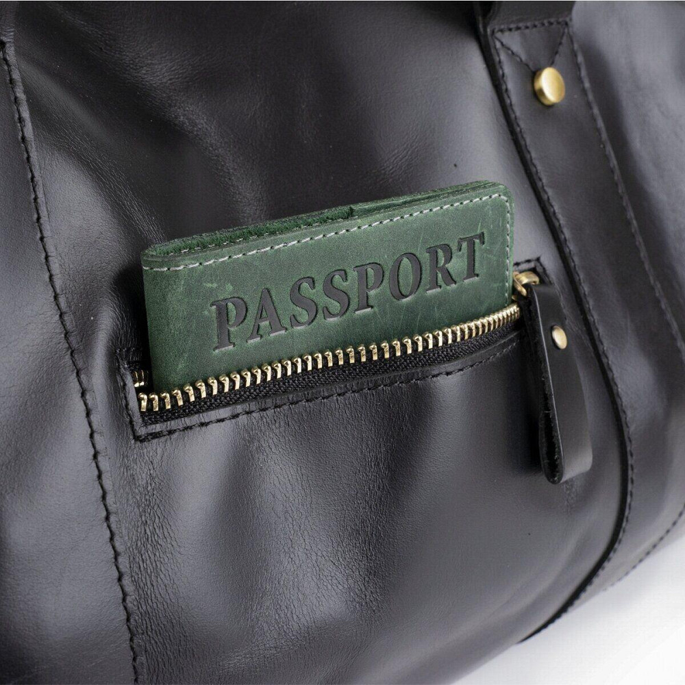 Сумка дорожная мужская кожаная Vintage 14894 Черная Киев - изображение 10