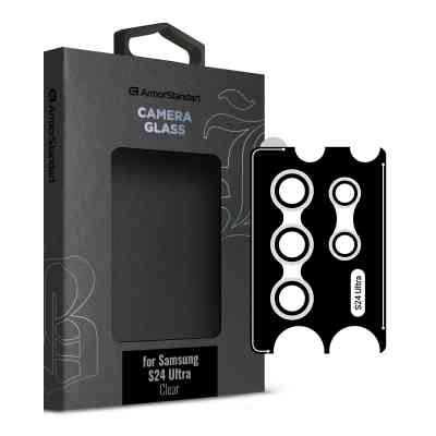 Стекло защитное Armorstandart Camera glass Supreme Black Icon Samsung S24 Ultra Clear (ARM76616) Винница