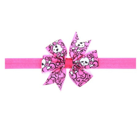 Детская повязка с черепами - размер банта 8см, размер универсальный (на резинке) Киев - изображение 1