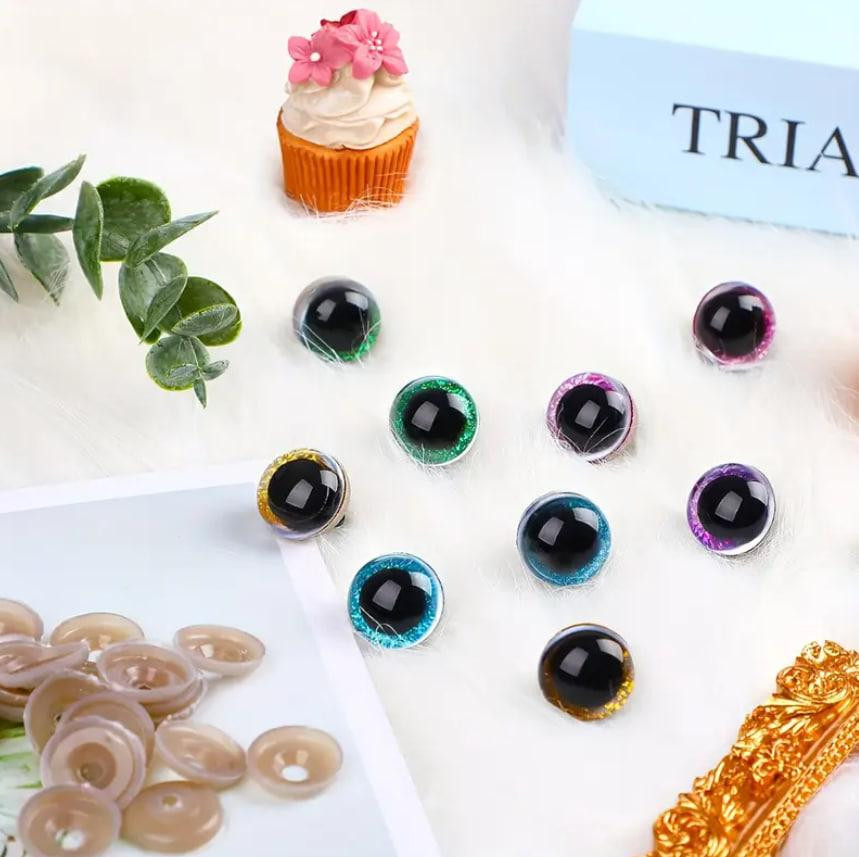 Набор глаз и носиков с шайбами для изготовления игрушек и кукол, разные размеры и цвета, набор 180 ш Киев - изображение 3