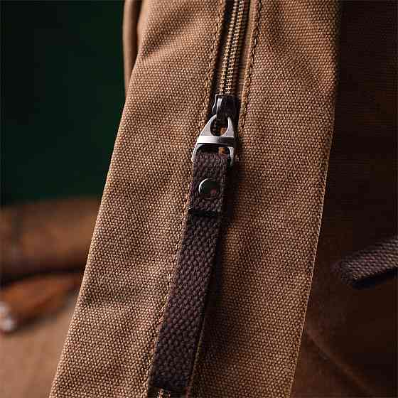 Місткий текстильний рюкзак у стилі мілітарі Vintagе 22180 Коричневий Київ