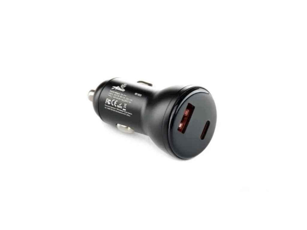 Зарядное устройство 12V Автомобильное USB/Tipe-C (24V - 5V 3A) черное ТМ 12 Atelie Киев - изображение 1