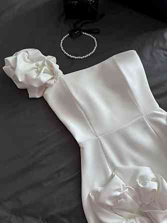 Женское праздничное мини платье с воланами костюмка барби Молочный, 44/46 Одесса