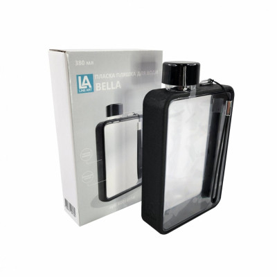 Пляшка для води Line Art Bella 380 мл чорна (60010118LA-01) Вінниця - фото 1