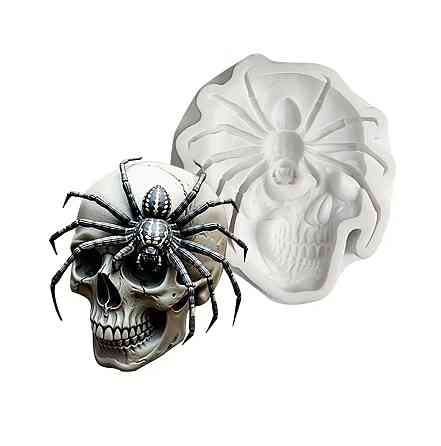 Молд силіконовий Череп 108 на 120 мм сірий Київ