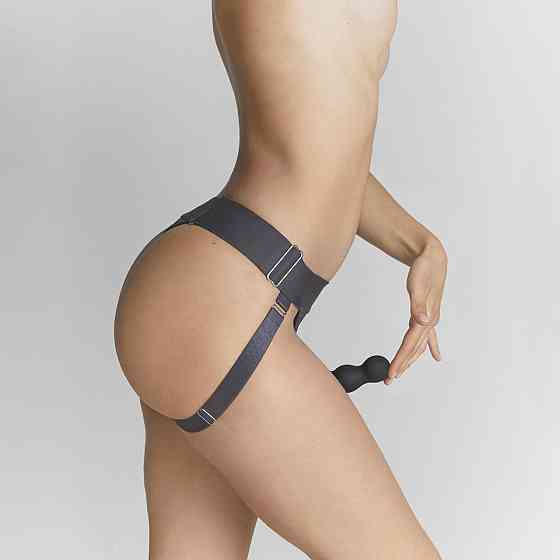 Трусики для страпона Strap-On-Me HARNAIS LINGERIE UNIQUE, One Size, сірі Sex Aura Київ