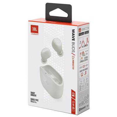 Навушники JBL Wave Buds TWS White (JBLWBUDSWHT) Вінниця - фото 3