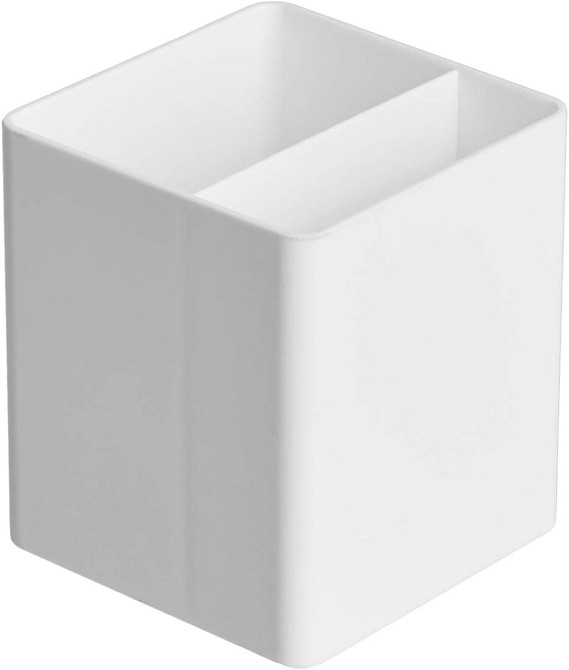 Органайзер для ручек Amazon Basics Plastic Organiser Pen Pot белый пластиковый 2 отделения настольный Киев - изображение 1