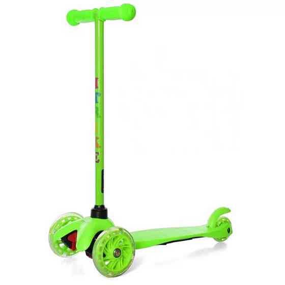 Самокат детский трехколесный iTrike Mini BB 3-013-5-GR со светящимися колесами, Салатовый Каменец-Подольский
