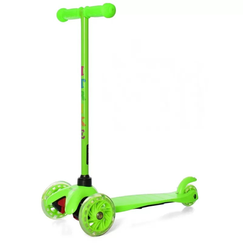 Самокат детский трехколесный iTrike Mini BB 3-013-5-GR со светящимися колесами, Салатовый Каменец-Подольский - изображение 6