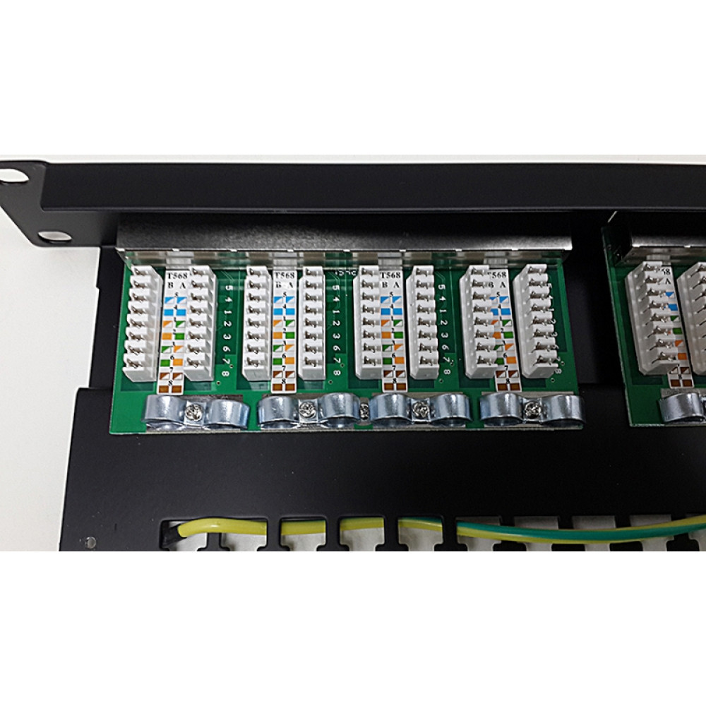 Патч-панель CMS 19" 24xRJ-45 FTP, кат. 5e з огранізатором кабелю Київ - фото 4