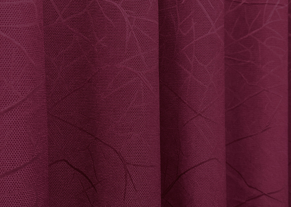 Комплект коротких штор VR-Textil Льон Савана № 571ш Бордовий 130х170 см 2 шт (35-0354) Київ - фото 7