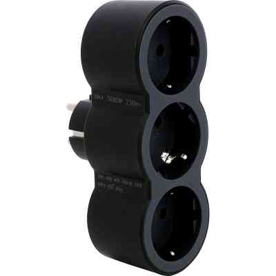 Сетевой разветвитель LEGRAND СТАНДАРТ 3х2К+З фронтальні розетки , колір Чорний (694519) Винница