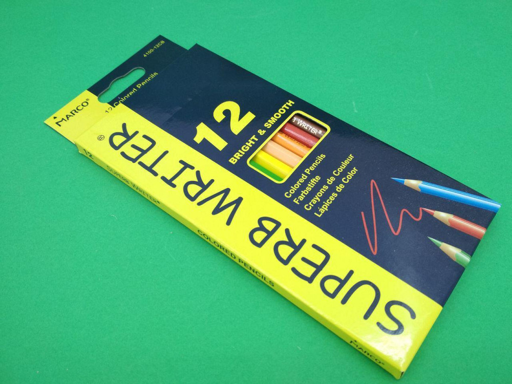 Карандаши цветные набор 12 цветов marco 4100-12 CB superb writer( марко) (1 пачка) Харьков - изображение 5