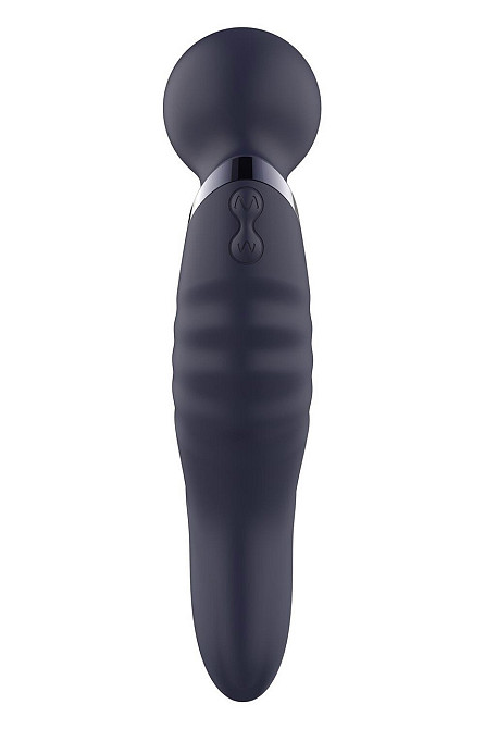 Вібратор мікрофон вигнутий подвійний стимуляції Dream Toys Glam Dual Wand Vibe, фіолетовий Sex Aura Київ - фото 4