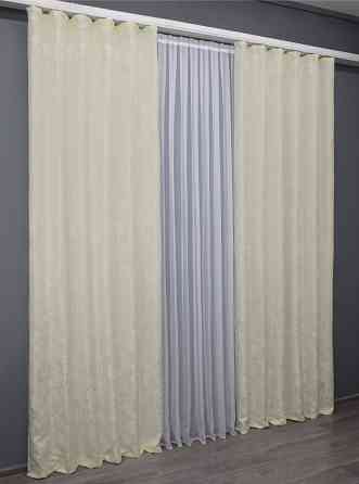 Комплект готовых штор VR-Textil Софт № 1441ш Молочный 140х270 см 2шт (33-0339) Киев