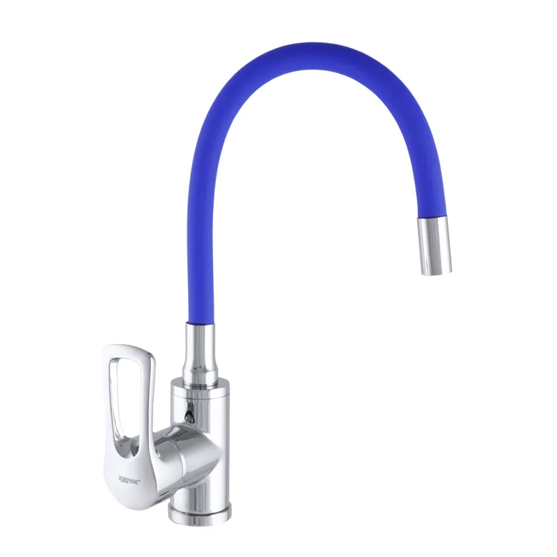 Кухонный смеситель Zerix SAR 181 с синим силиконовым изливом ZX2676 Харьков - изображение 1