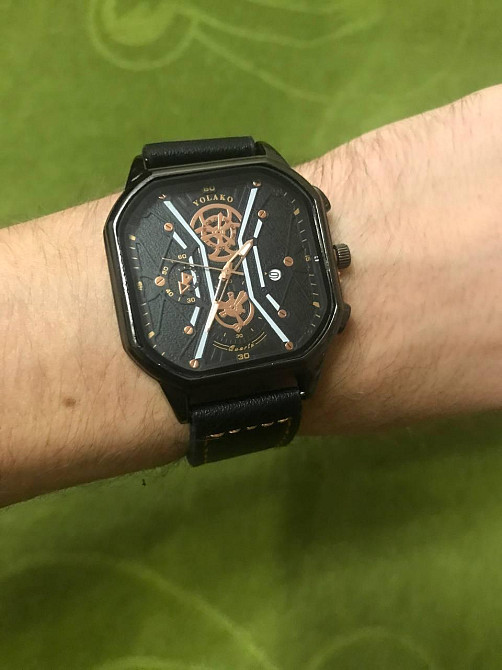Чоловічий годинник YOLAKO Black chrome Київ - фото 1