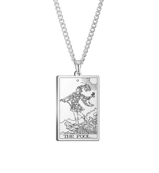 Подвеска Таро Шут на цепочке, кулон The Fool, украшение таро серебристое Киев - изображение 1