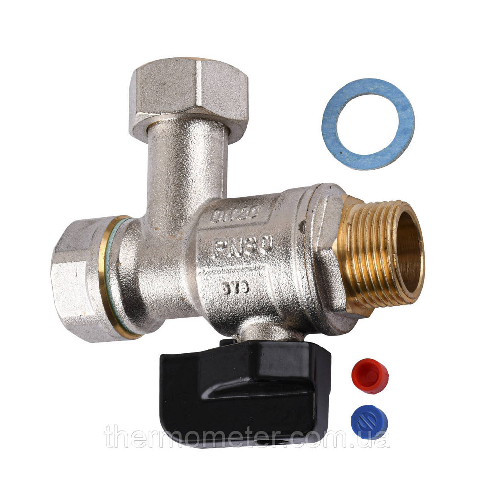 Кран шаровый для котла 3/4″ ARCO 150824 угловой с накидной гайкой with FILTER Киев - изображение 1