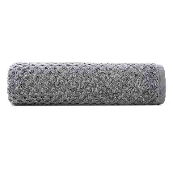 Махровое полотенце Ideal Textile с красивым рельефом 70х140 см (56860970) сірий Черновцы