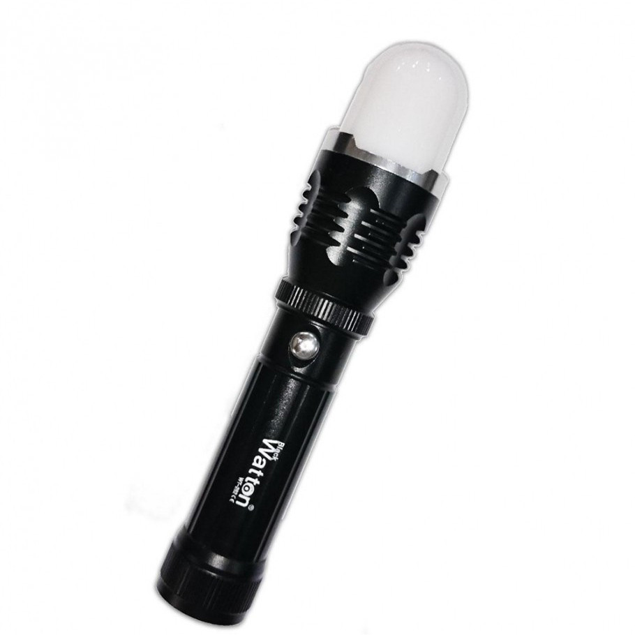 Фонарик аккумуляторный алюминиевый тактический WATTON WT-282 с дальностью 200-250 метров, с автозарядкой Каменец-Подольский - изображение 4