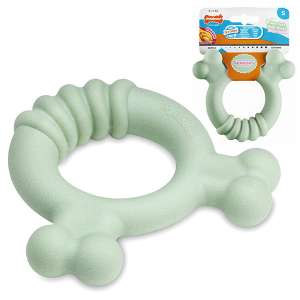 Nylabone Puppy Chew Tactile Ring Chicken НИЛАБОН ТАКТИЛЬНОЕ КОЛЬЦО жевательная игрушка для щенков, вкус курицы Киев - изображение 1