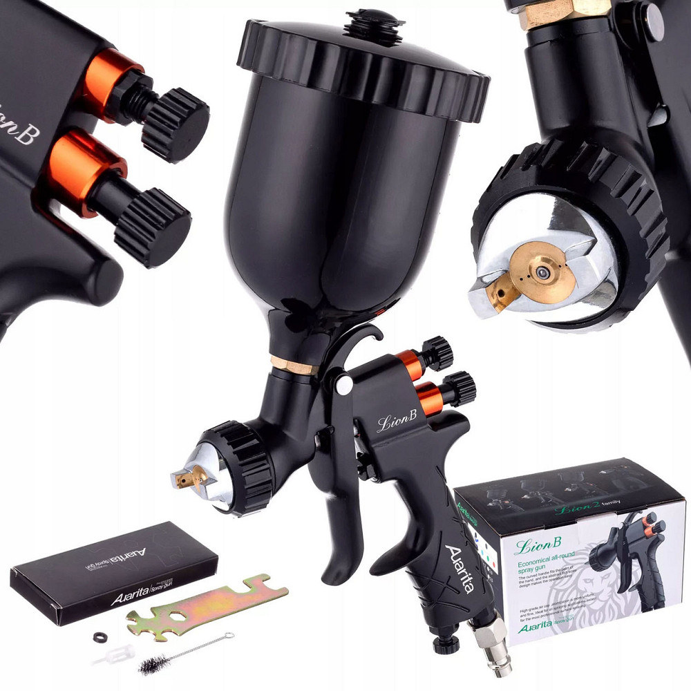 Краскопульт пневматический LVMP верх.п/б 600мл, 1,7мм AUARITA LION-B-1.7LM Одесса - изображение 4