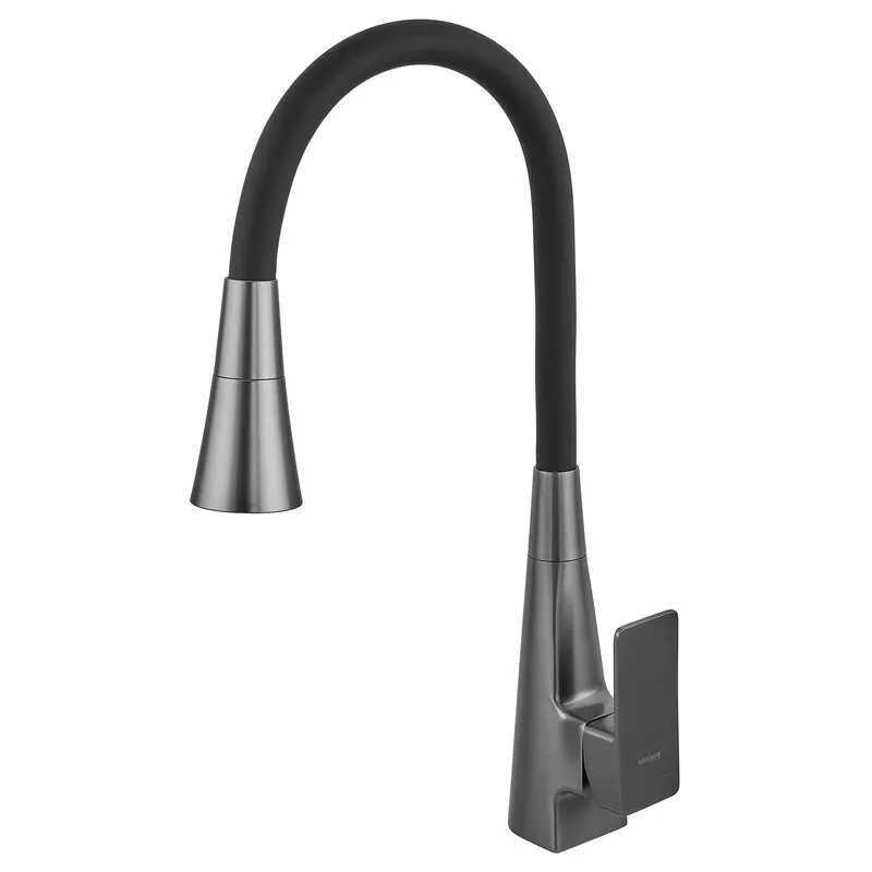 Кухонний змішувач MIXXUS ETNA 014-T NUT GRAPHITE REFL.BLACK графітовий з чорним силіконовим виливом MI8422 Харків - фото 2