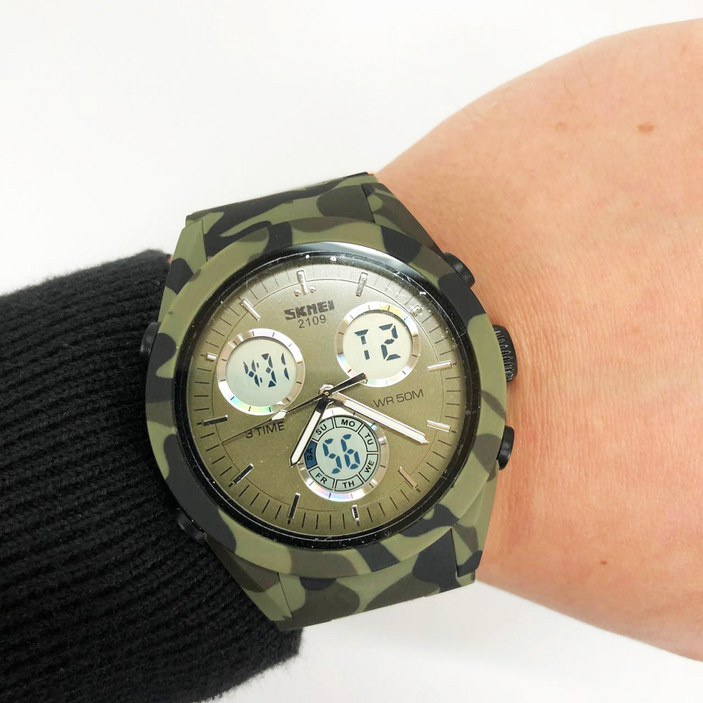 Армійські електронні годинники SKMEI, Практичні чоловічі годинники Армійські протиударні RO-27 Івано-Франківськ - фото 9