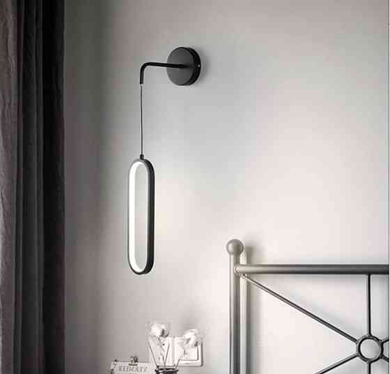 Бра настінне світлодіодне акрилове VALESO ph207 для спальні та вітальні 40W Чорне Коломия