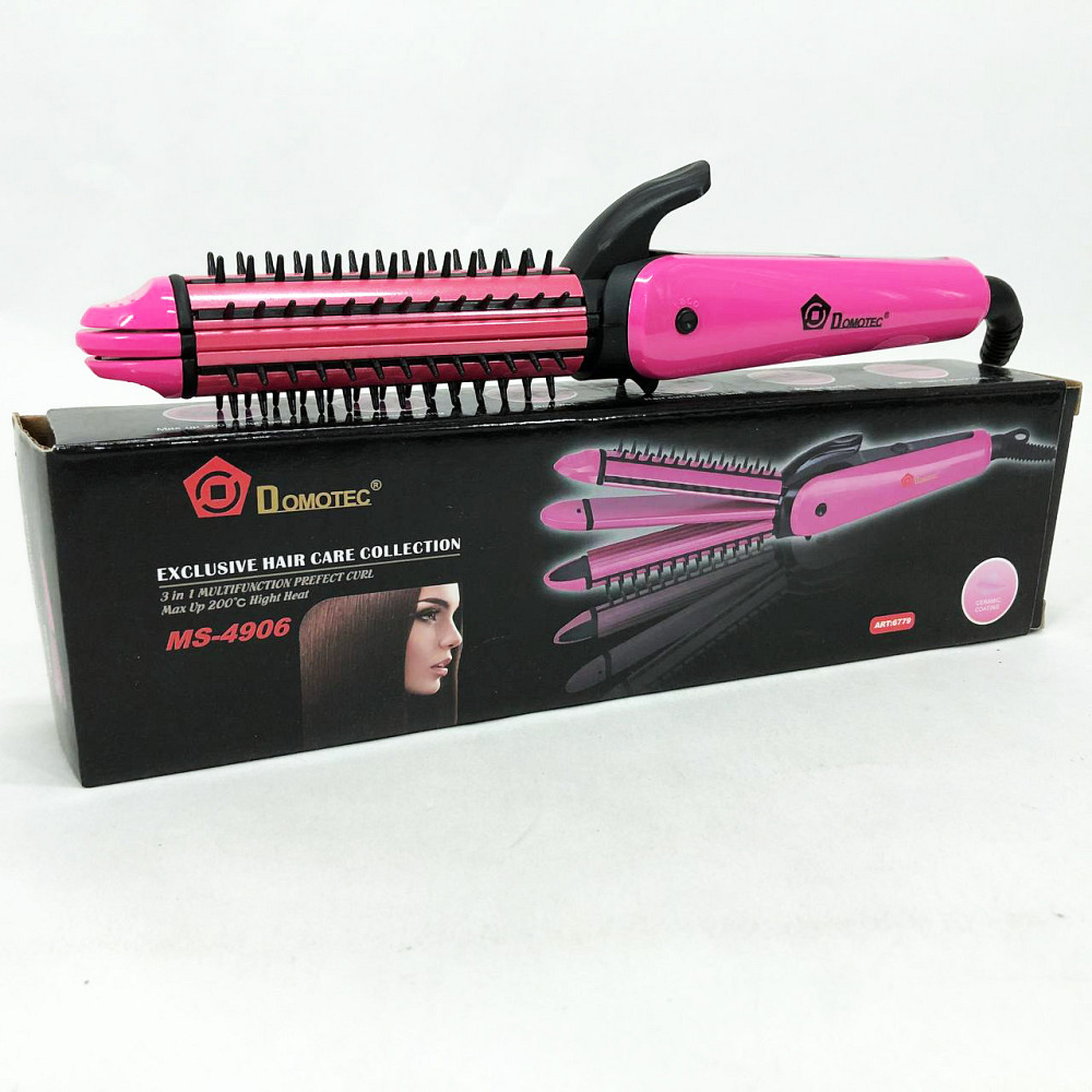 Щипці для волосся для об'ємної зачіски DOMOTEC MS-4906 3в1 Плойка накрутки локонів RU-78 Львів - фото 7