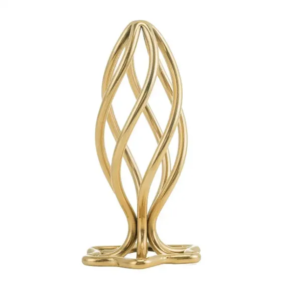 Анальна пробка LOCKINK SEVANDA Hollow Spiral Golden Metal Anal Plug - S size Львів