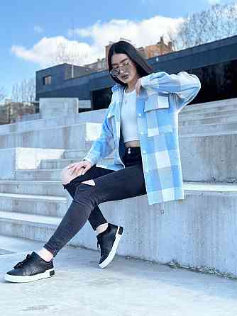 Рубашка в клетку оверсайз 