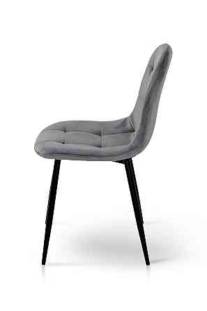 Стілець Квест, чорний/велюр сірий Київ