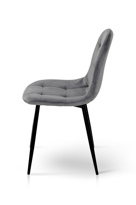 Стілець Квест, чорний/велюр сірий Киев - изображение 3