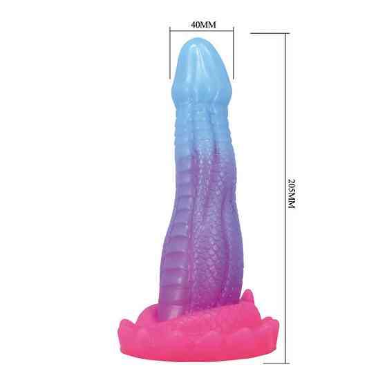 Фаллоимитатор силиконовый Power Monsters Void Python на присоске, фиолетовый, 4 см х 20.5 см Sex Aura Киев