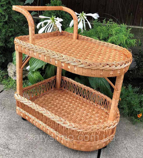 Стіл-підставка плетений на колесах Київ - фото 6