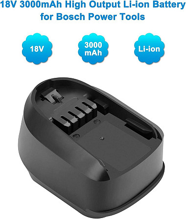 Аккумулятор BURGARDEN 18V 3.0Ah Li-ion для электроинструментов Bosch PSB, PSR, PSM, PST, Uneo Maxx 3 Киев - изображение 2