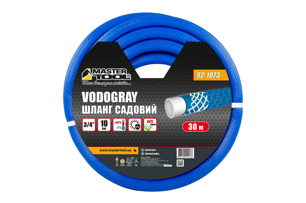 MASTERTOOL Шланг садовий для поливу MASTERTOOL "VODOGRAY" ¾" 30 м синій 92-1073 Коломия - фото 2