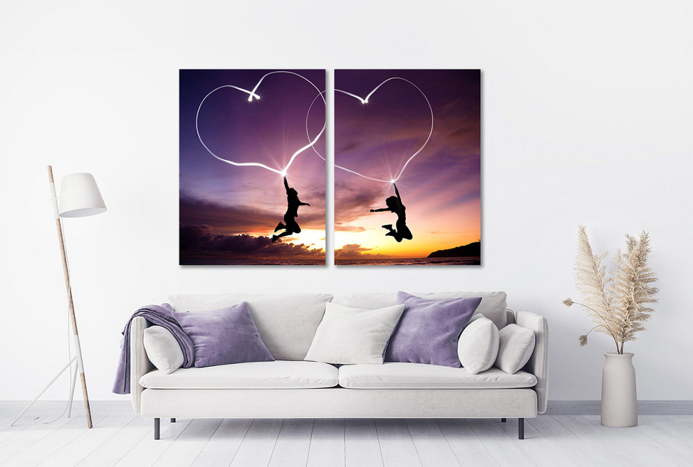 Модульная картина в гостиную / спальню Закохані серцяTLV-2_019 90x132  см Киев - изображение 2