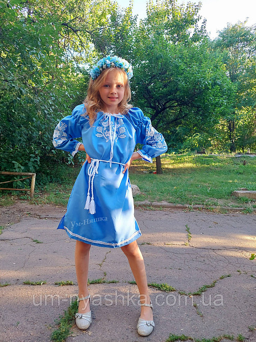 Дитяча сукня-вишинка вишите плаття "Пташечки" Кривий Ріг - фото 1