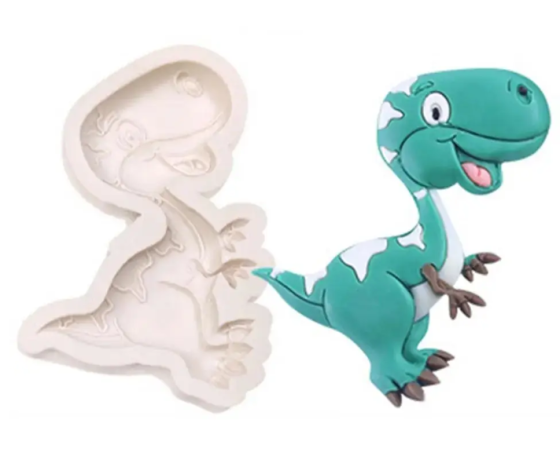 Молд силіконовий Динозавр 101 на 67 мм сірий Київ