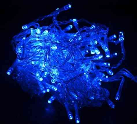 Гирлянда внешняя прямая 200 led blue (белый провод) 5мм 20м Винница