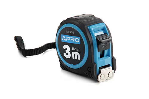 Рулетка магнітна прогумована 3 мх16 мм APRO Рівне - фото 1