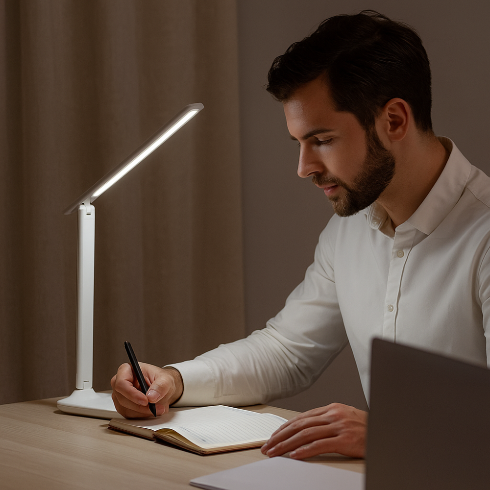 Складна настільна лампа з акумулятором,3000 мАг,23 Вт,BL-1949 SBR Київ - фото 4