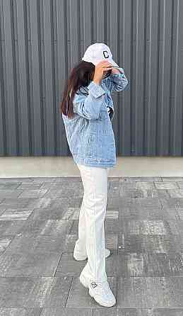 Джинсовая куртка женская оверсайз смайлики р 42-46 Харьков